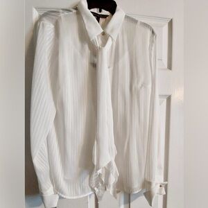 NWT White polyester blouse and shell from White House Black Market.